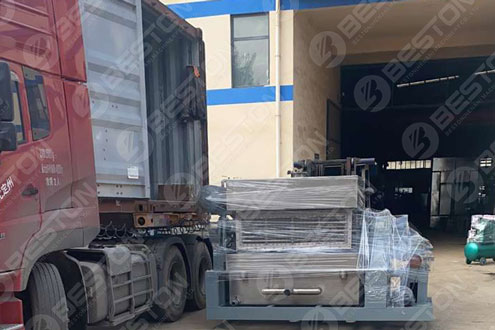 BTF4-4 Paper Egg Tray Machine Shipped to Ghana